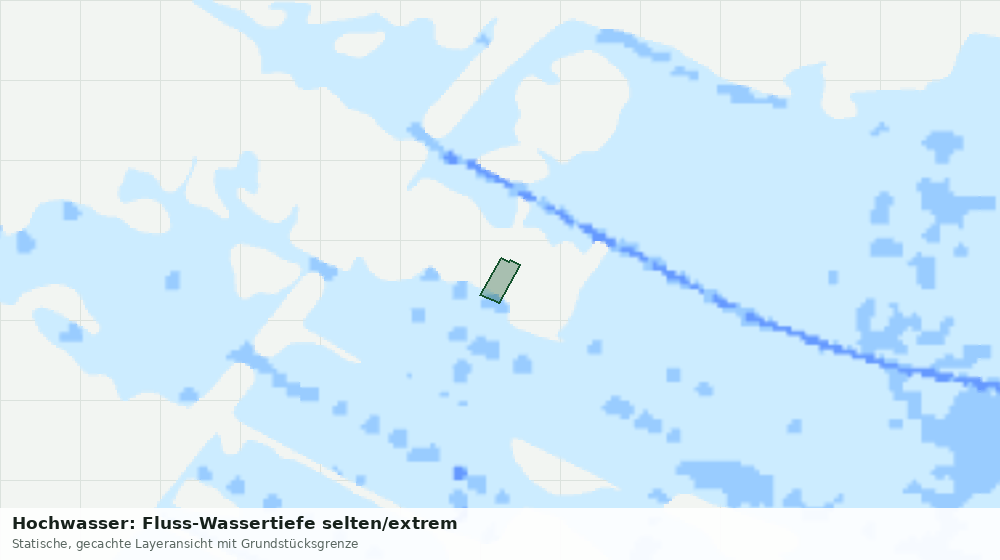 Statische Kartenansicht: Hochwasser: Fluss-Wassertiefe selten/extrem