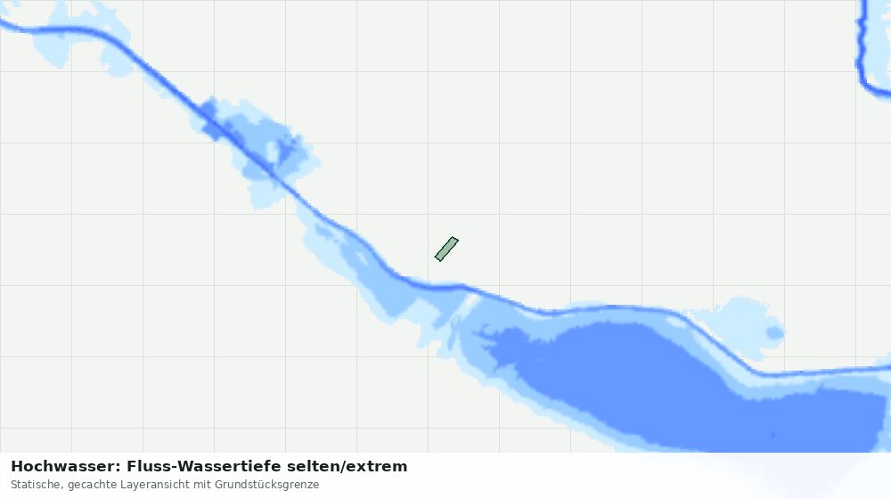 Statische Kartenansicht: Hochwasser: Fluss-Wassertiefe selten/extrem