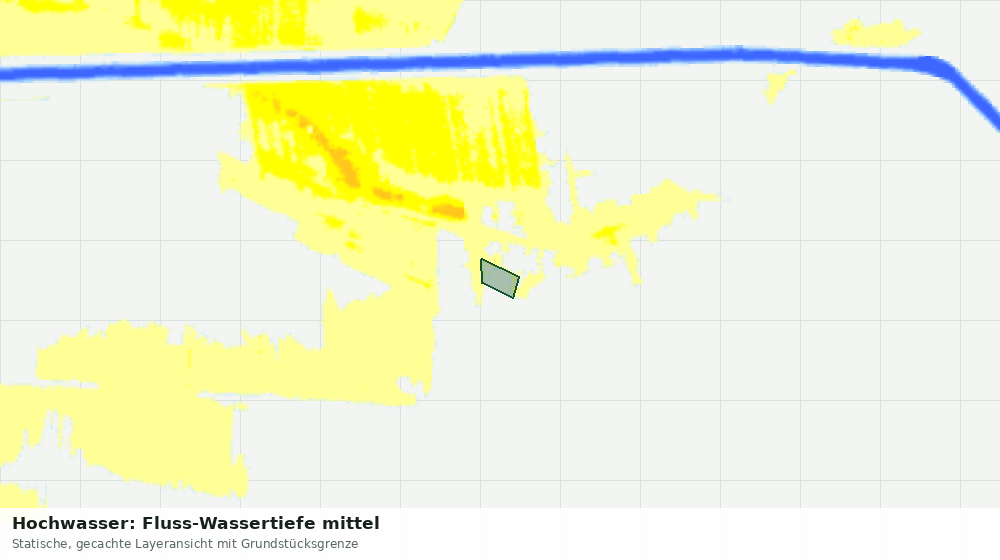 Statische Kartenansicht: Hochwasser: Fluss-Wassertiefe mittel