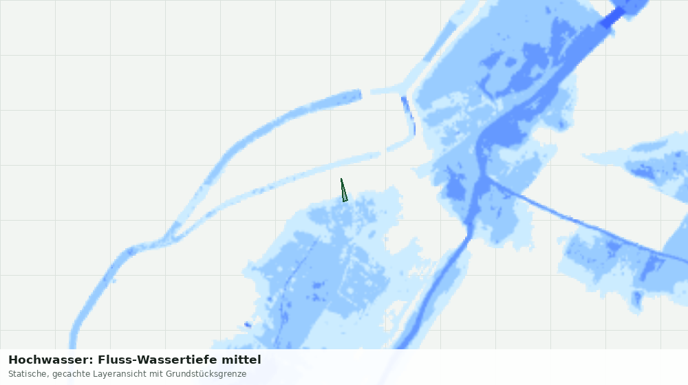 Statische Kartenansicht: Hochwasser: Fluss-Wassertiefe mittel