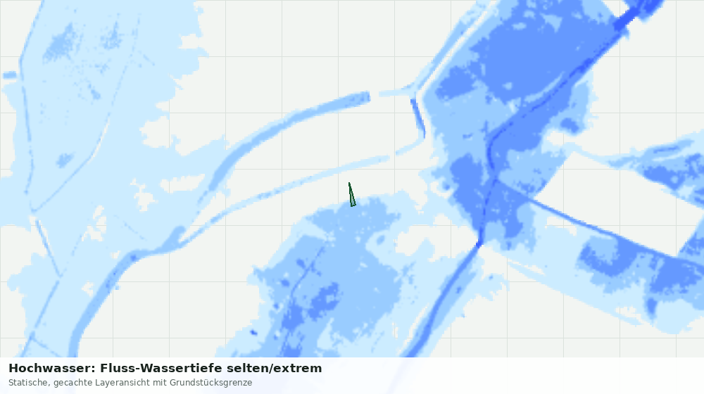 Statische Kartenansicht: Hochwasser: Fluss-Wassertiefe selten/extrem