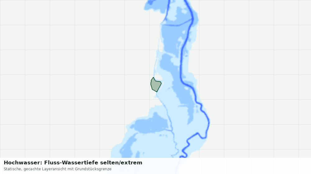 Statische Kartenansicht: Hochwasser: Fluss-Wassertiefe selten/extrem