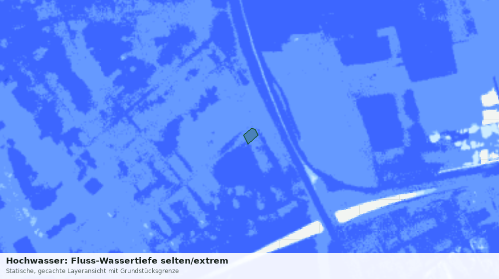 Statische Kartenansicht: Hochwasser: Fluss-Wassertiefe selten/extrem