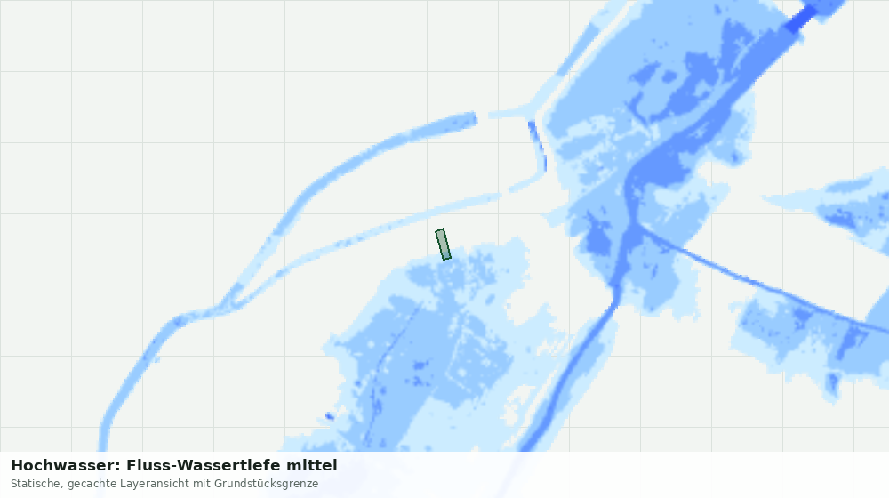 Statische Kartenansicht: Hochwasser: Fluss-Wassertiefe mittel