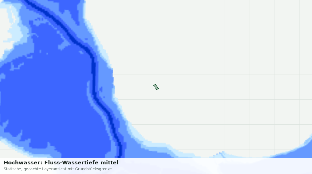 Statische Kartenansicht: Hochwasser: Fluss-Wassertiefe mittel