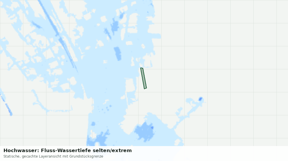 Statische Kartenansicht: Hochwasser: Fluss-Wassertiefe selten/extrem