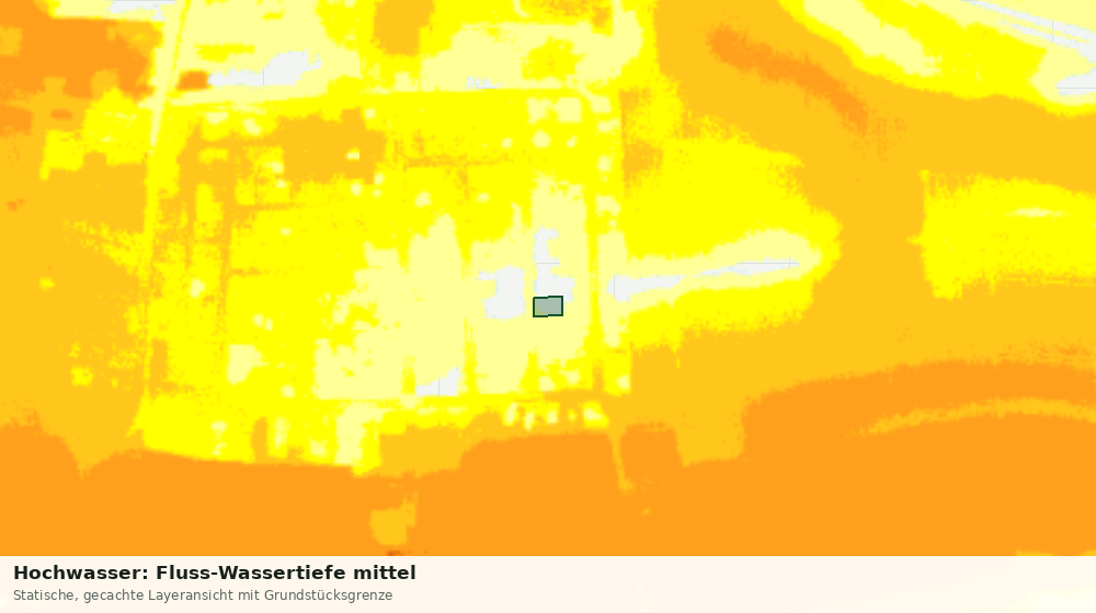 Statische Kartenansicht: Hochwasser: Fluss-Wassertiefe mittel