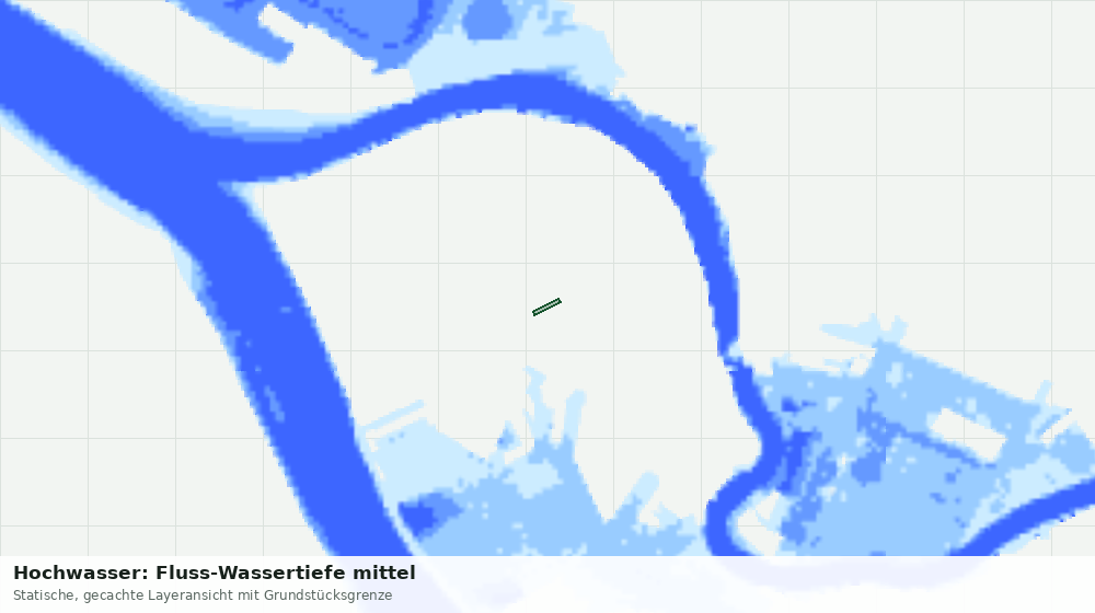 Statische Kartenansicht: Hochwasser: Fluss-Wassertiefe mittel