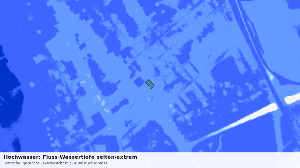 Statische Kartenansicht: Hochwasser: Fluss-Wassertiefe selten/extrem