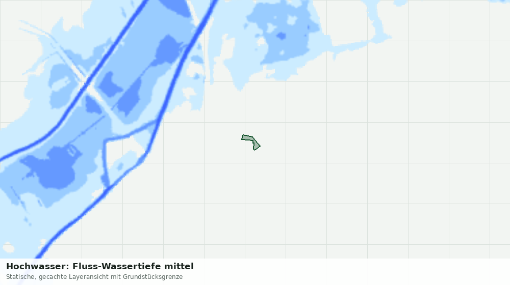 Statische Kartenansicht: Hochwasser: Fluss-Wassertiefe mittel