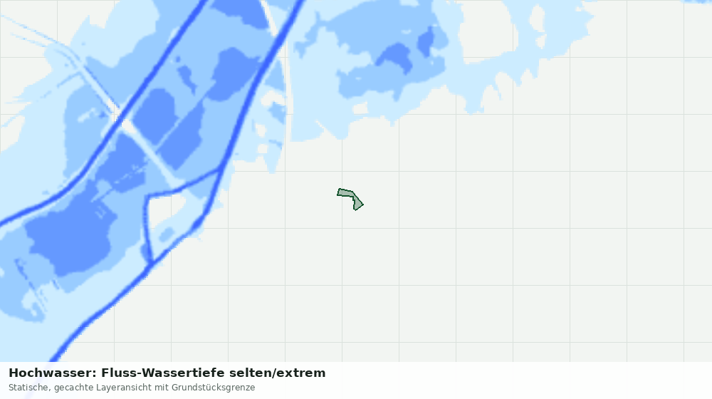 Statische Kartenansicht: Hochwasser: Fluss-Wassertiefe selten/extrem