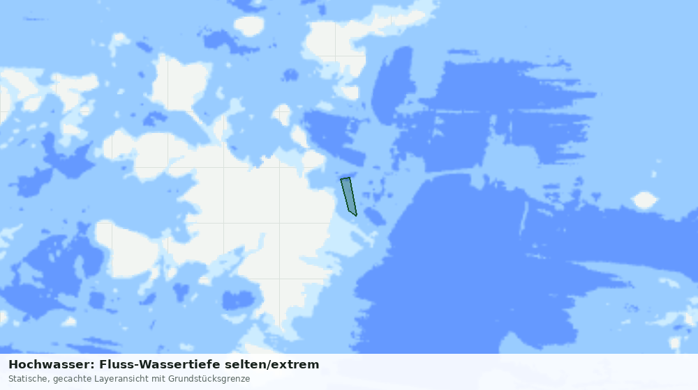 Statische Kartenansicht: Hochwasser: Fluss-Wassertiefe selten/extrem