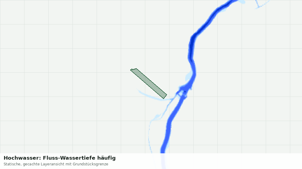 Statische Kartenansicht: Hochwasser: Fluss-Wassertiefe häufig