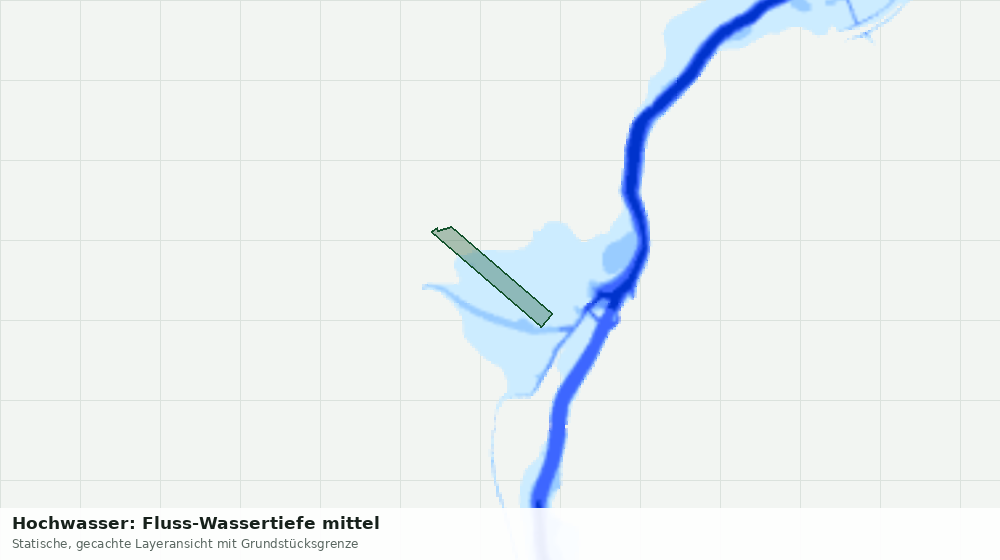 Statische Kartenansicht: Hochwasser: Fluss-Wassertiefe mittel