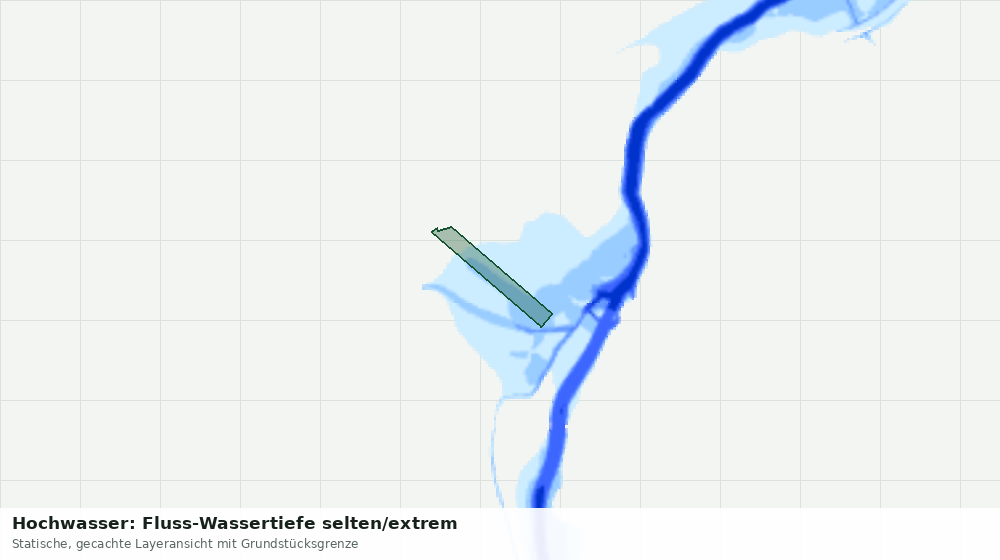 Statische Kartenansicht: Hochwasser: Fluss-Wassertiefe selten/extrem