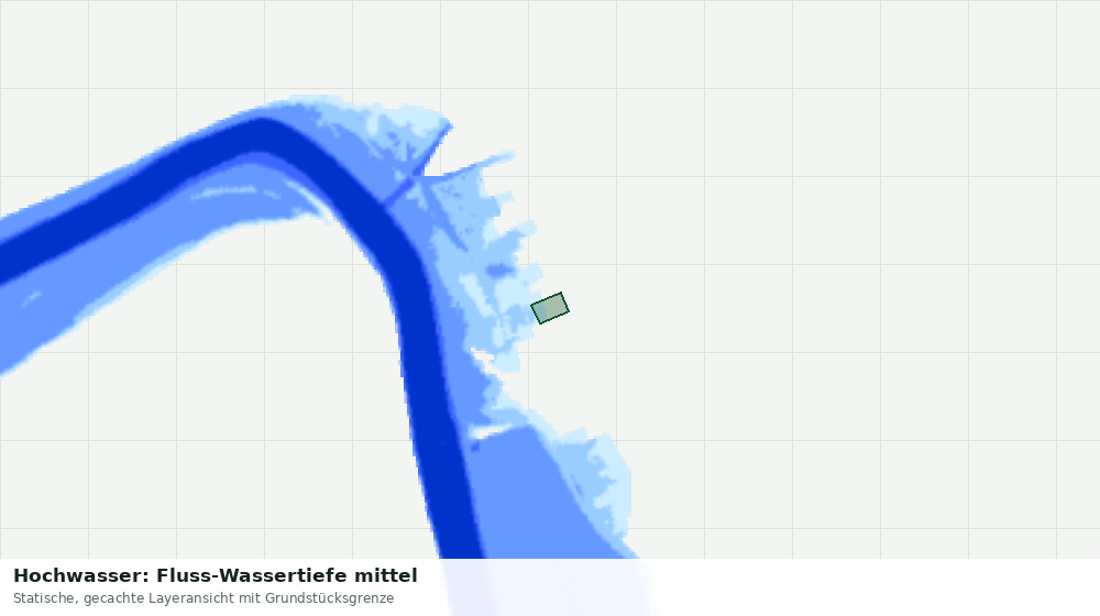 Statische Kartenansicht: Hochwasser: Fluss-Wassertiefe mittel