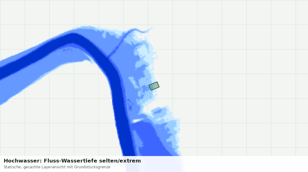 Statische Kartenansicht: Hochwasser: Fluss-Wassertiefe selten/extrem