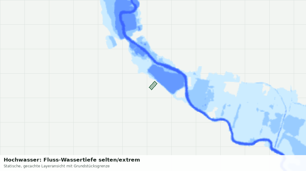Statische Kartenansicht: Hochwasser: Fluss-Wassertiefe selten/extrem
