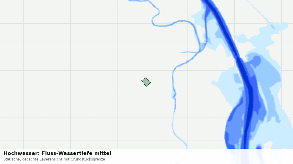 Statische Kartenansicht: Hochwasser: Fluss-Wassertiefe mittel