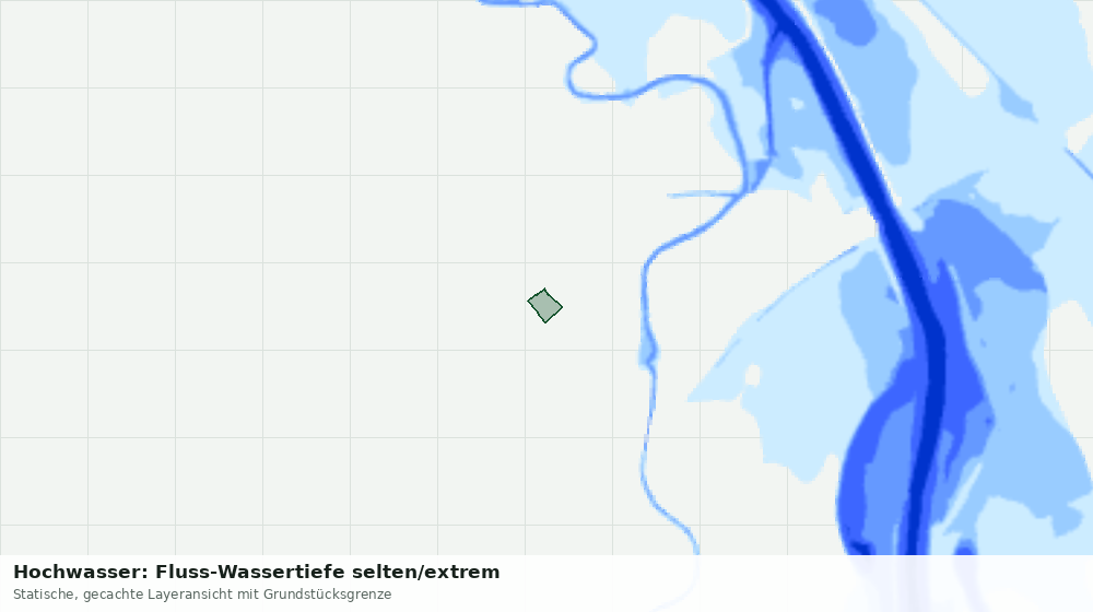 Statische Kartenansicht: Hochwasser: Fluss-Wassertiefe selten/extrem