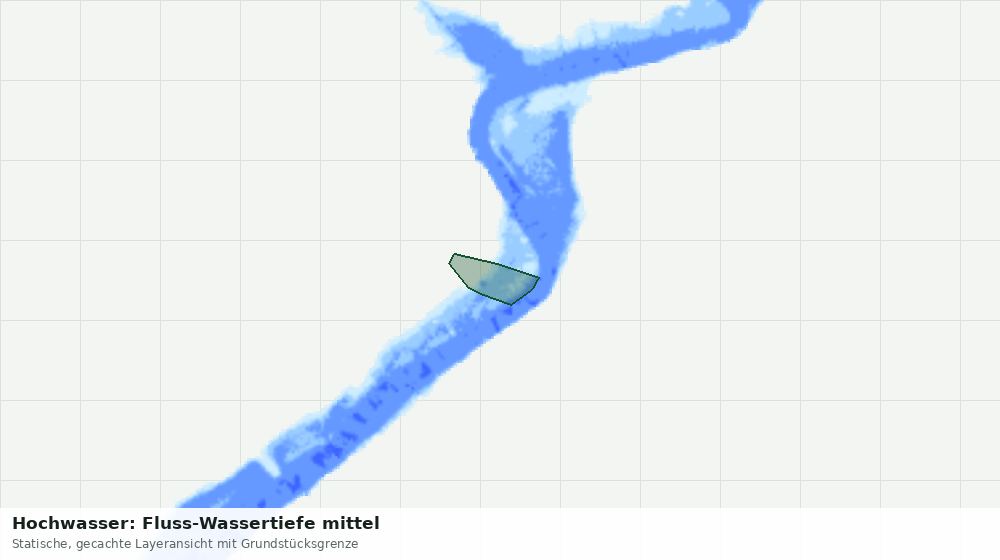 Statische Kartenansicht: Hochwasser: Fluss-Wassertiefe mittel