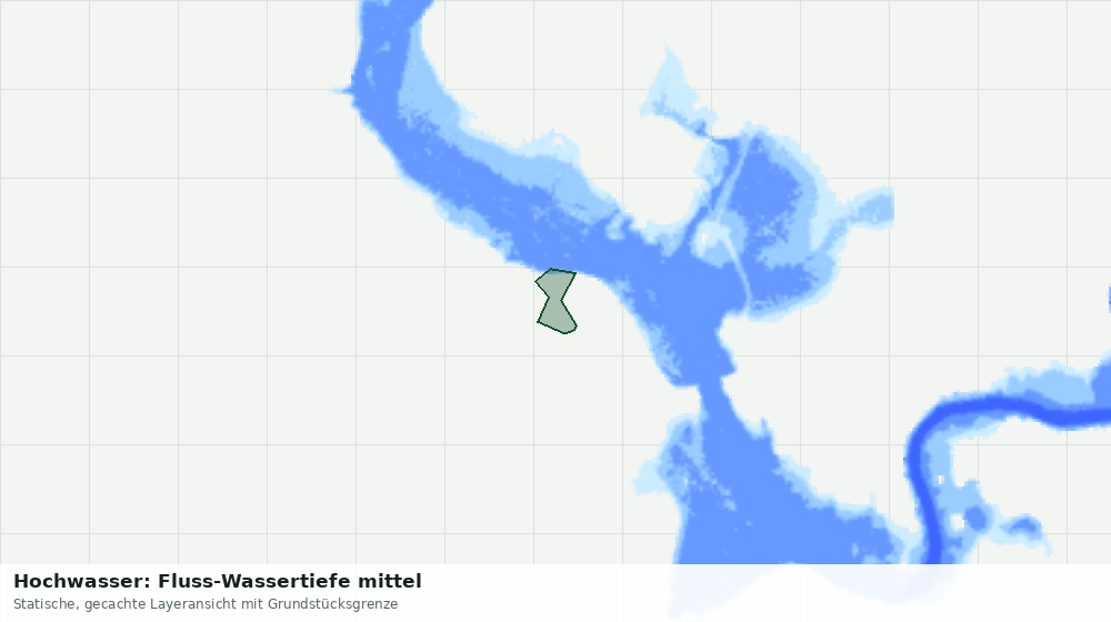 Statische Kartenansicht: Hochwasser: Fluss-Wassertiefe mittel