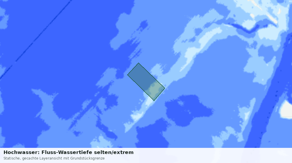 Statische Kartenansicht: Hochwasser: Fluss-Wassertiefe selten/extrem
