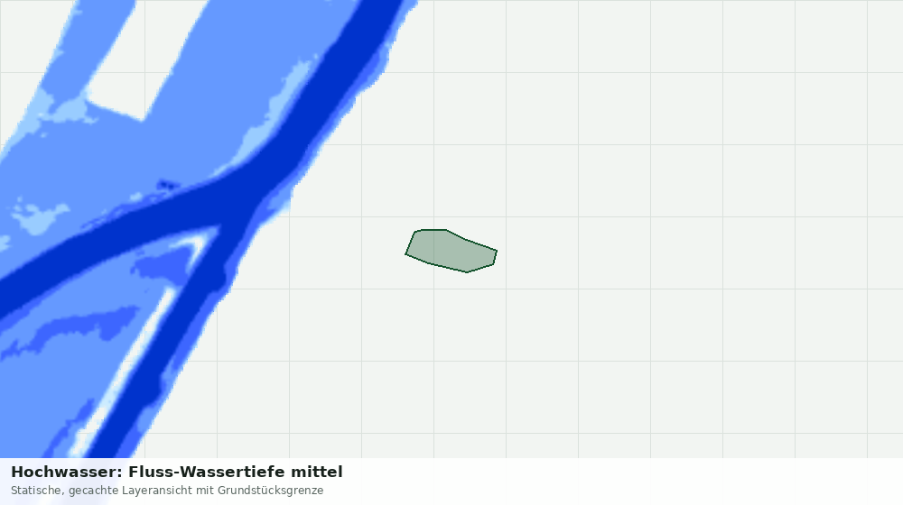Statische Kartenansicht: Hochwasser: Fluss-Wassertiefe mittel