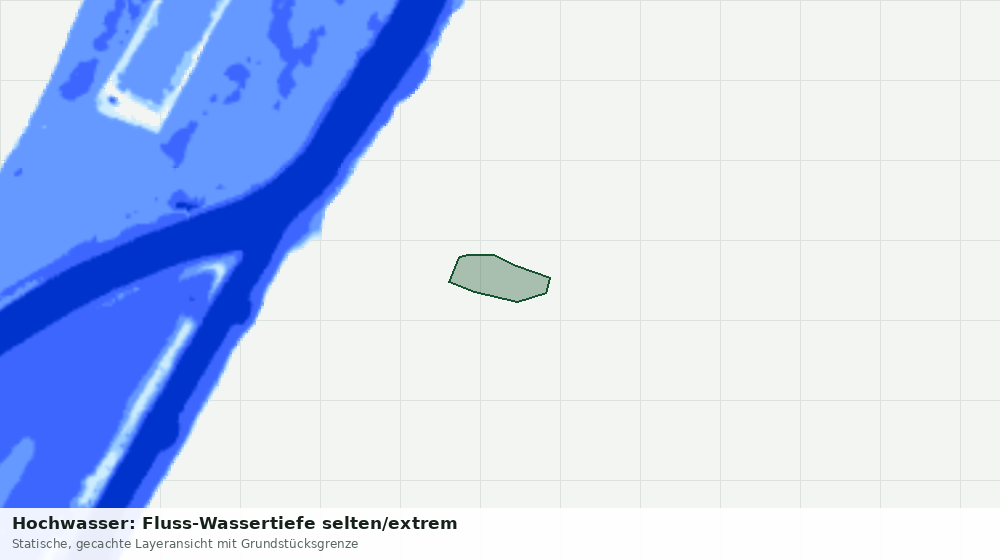 Statische Kartenansicht: Hochwasser: Fluss-Wassertiefe selten/extrem