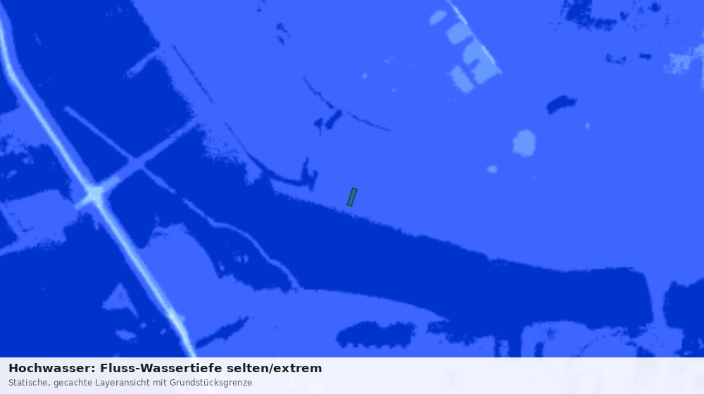 Statische Kartenansicht: Hochwasser: Fluss-Wassertiefe selten/extrem