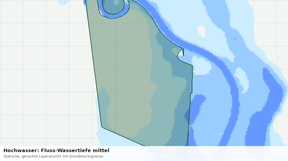 Statische Kartenansicht: Hochwasser: Fluss-Wassertiefe mittel
