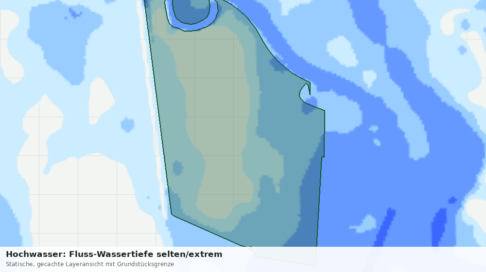 Statische Kartenansicht: Hochwasser: Fluss-Wassertiefe selten/extrem