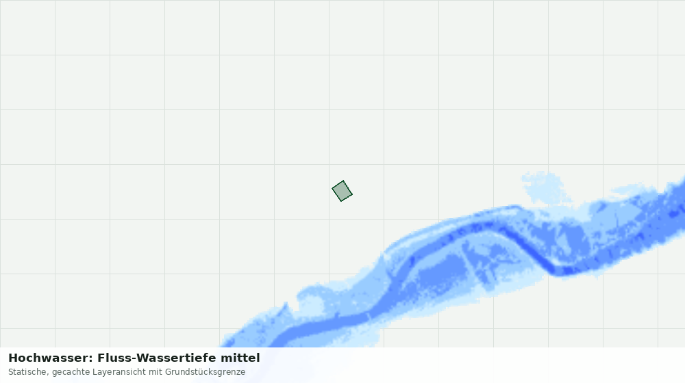 Statische Kartenansicht: Hochwasser: Fluss-Wassertiefe mittel