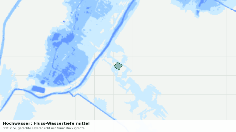 Statische Kartenansicht: Hochwasser: Fluss-Wassertiefe mittel
