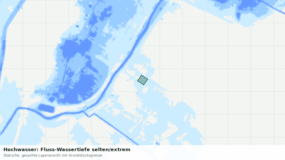 Statische Kartenansicht: Hochwasser: Fluss-Wassertiefe selten/extrem