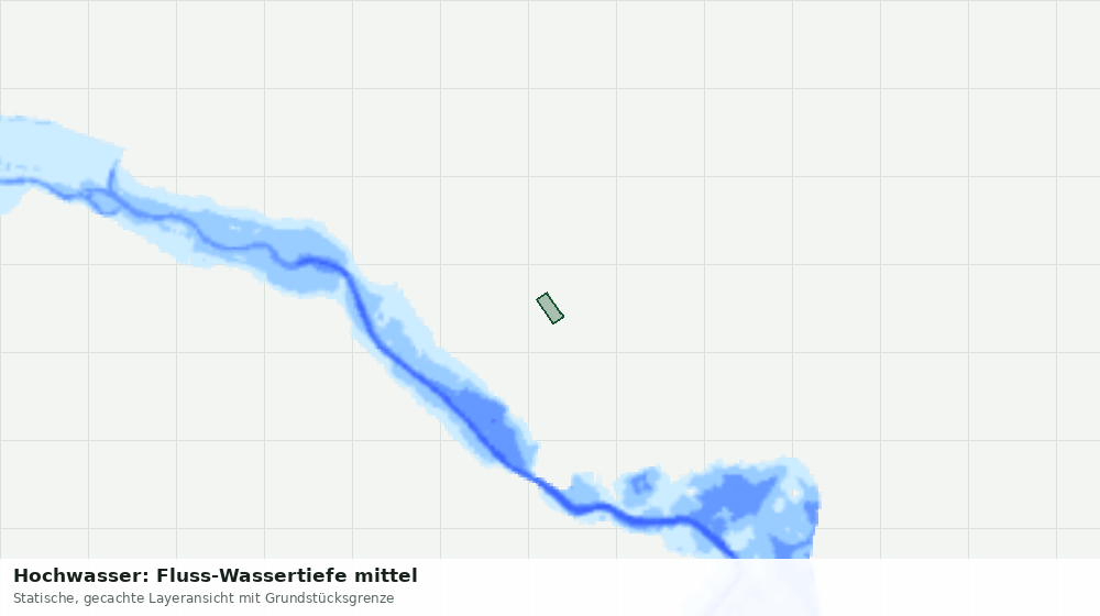 Statische Kartenansicht: Hochwasser: Fluss-Wassertiefe mittel