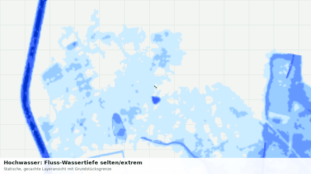 Statische Kartenansicht: Hochwasser: Fluss-Wassertiefe selten/extrem