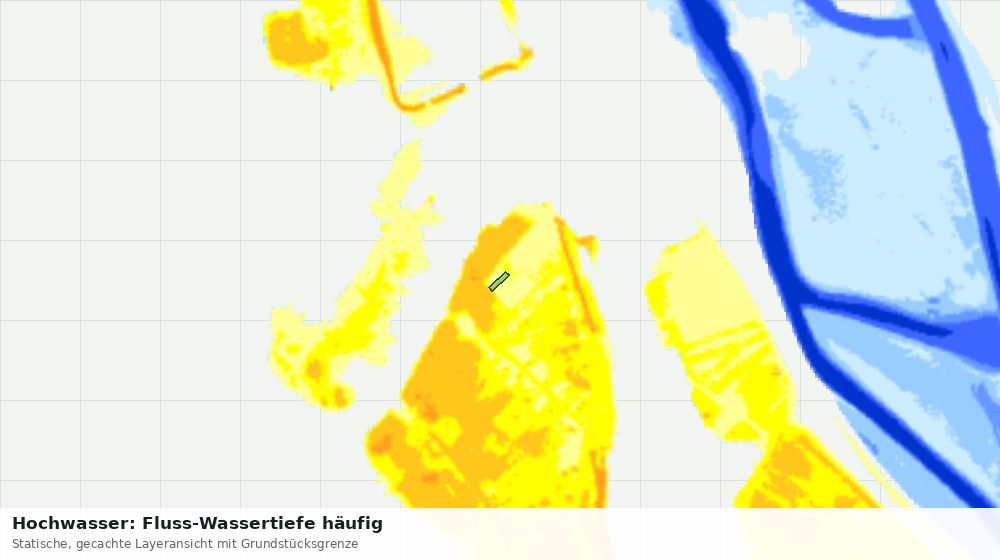 Statische Kartenansicht: Hochwasser: Fluss-Wassertiefe häufig