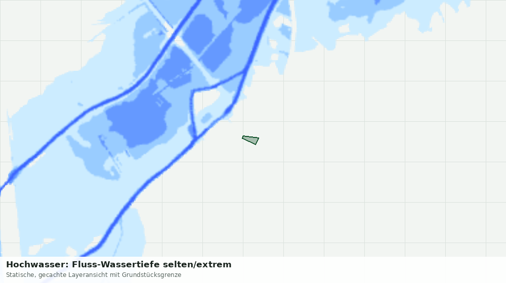 Statische Kartenansicht: Hochwasser: Fluss-Wassertiefe selten/extrem