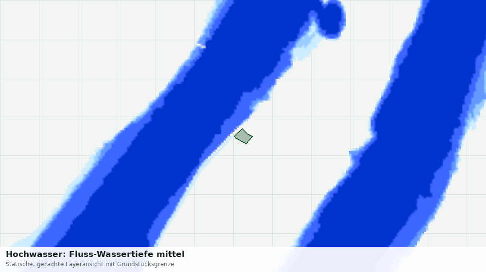 Statische Kartenansicht: Hochwasser: Fluss-Wassertiefe mittel
