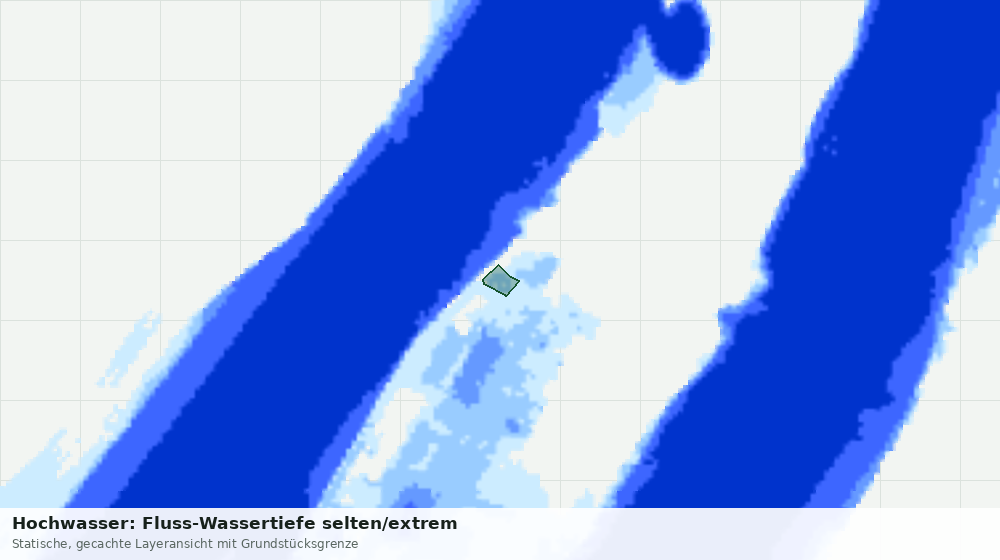 Statische Kartenansicht: Hochwasser: Fluss-Wassertiefe selten/extrem