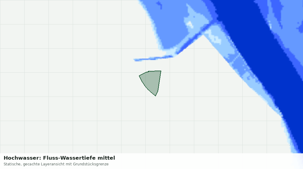Statische Kartenansicht: Hochwasser: Fluss-Wassertiefe mittel