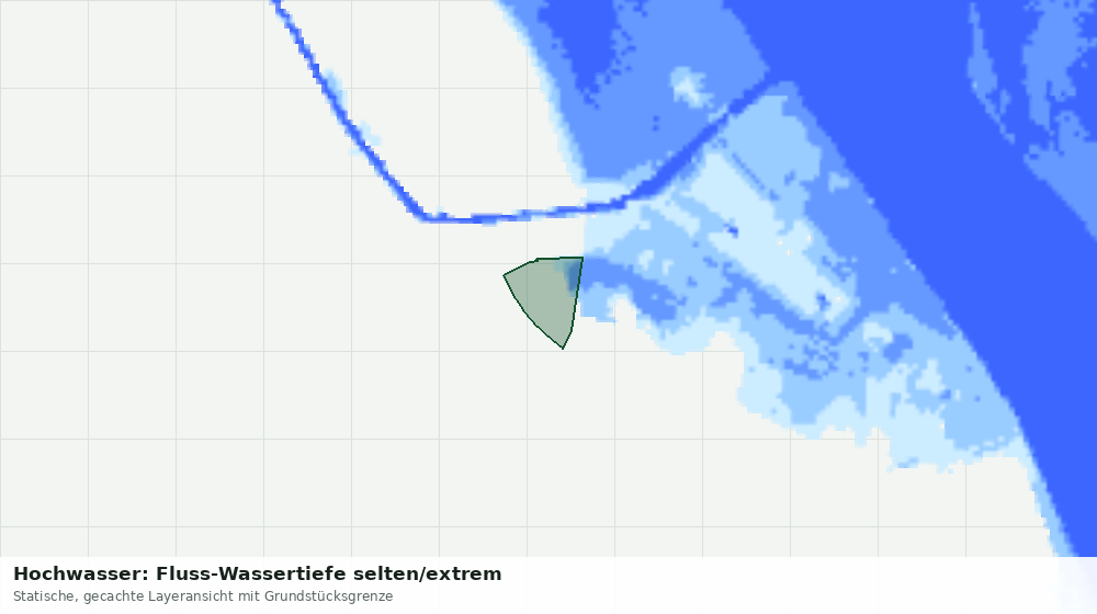 Statische Kartenansicht: Hochwasser: Fluss-Wassertiefe selten/extrem