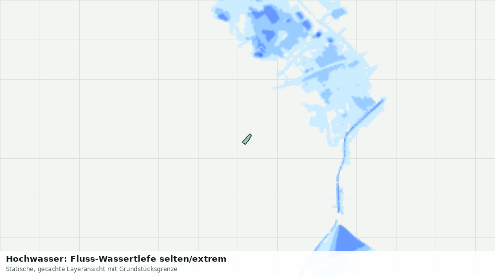 Statische Kartenansicht: Hochwasser: Fluss-Wassertiefe selten/extrem