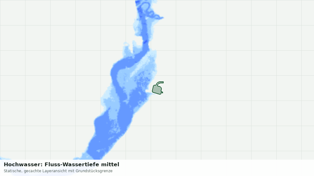 Statische Kartenansicht: Hochwasser: Fluss-Wassertiefe mittel