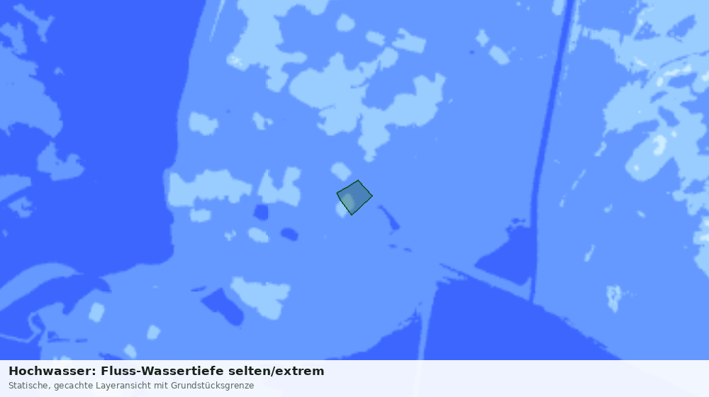 Statische Kartenansicht: Hochwasser: Fluss-Wassertiefe selten/extrem