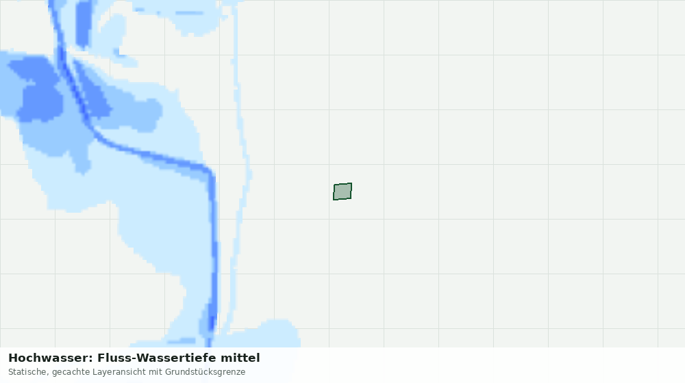 Statische Kartenansicht: Hochwasser: Fluss-Wassertiefe mittel
