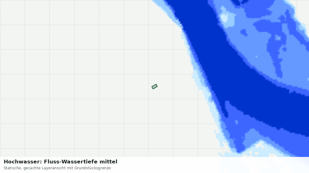Statische Kartenansicht: Hochwasser: Fluss-Wassertiefe mittel