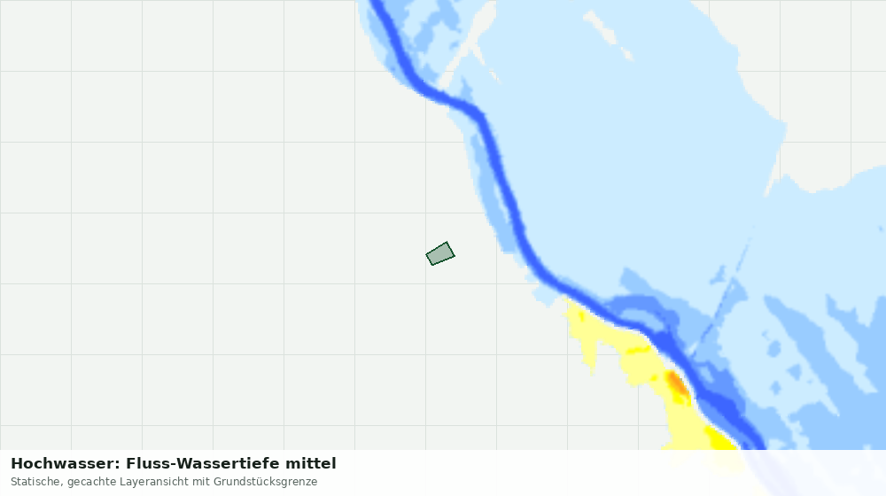 Statische Kartenansicht: Hochwasser: Fluss-Wassertiefe mittel