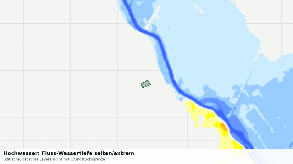 Statische Kartenansicht: Hochwasser: Fluss-Wassertiefe selten/extrem